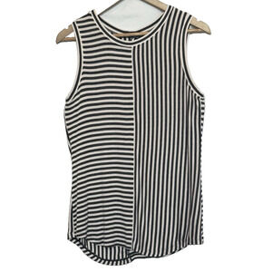 CAbi London Womens Striped Minimalist Casual Sleeveless Top Size S Oversize 3417